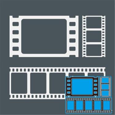 Imagem de Matrices de corte para scrapbooking FAWENUCY Filme de Câmera 14 x 11 c