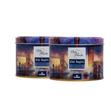 Imagem de Kit 2 Lata de Chás do Mundo Inglês 50g Chamel