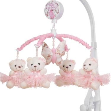 Imagem de Mobile Para Berço Musical Giratório Princesa Borboleta Rosa - Le-Leão 