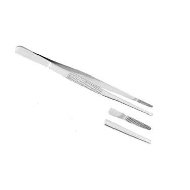 Imagem de Pinça De Ponta Reta Romba  15cm Aço - Laboratório Oficinas Salões - ch