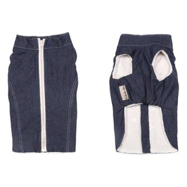 Imagem de Colete Jeans para Cachorro e Gato Pet - Bichinho Chic, Creme, 2
