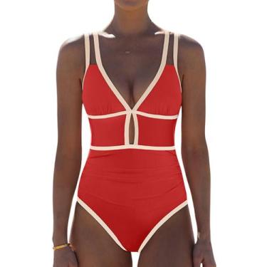 Imagem de Maiô Popvil 2026 Modelador Vermelho Tamanho P