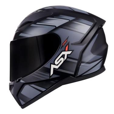 Imagem de Capacete ASX City Start Preto e Cinza Fosco Tamanho:56, 56