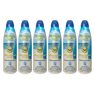 Imagem de Spray de proteção solar Panama Jack Kids SPF 50 155 ml (pacote com 6)