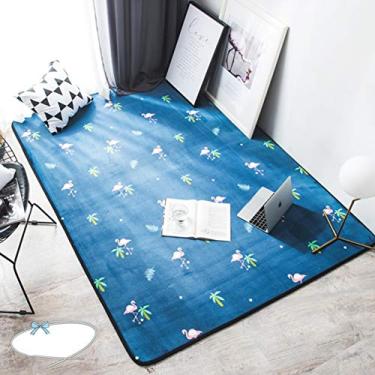 Imagem de Diumy Tapetes macios e respiráveis, tapete de pelúcia grossa para nariz, tapete antiderrapante para sala de estar tatami, tapete para crianças - B 145 x 190 cm (57 x 75 polegadas)