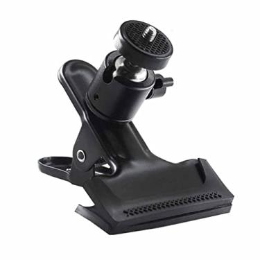 Imagem de Pkfinrd Suporte multifuncional para câmera com clipe de fixação com parafuso padrão 1/4 adequado para suporte de luz de flash de câmera