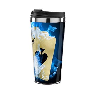 Imagem de Copo Termico Personalizado Jogo Naipes azul