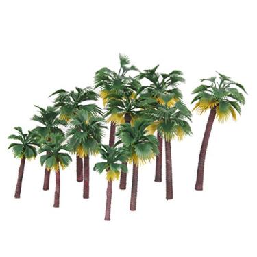 Imagem de Simhoa 12Pc Green Coconut Palm Trees for Landscape Layout 1:65 - 1:150 HO O N Scale