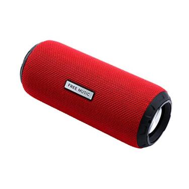 Imagem de HIOD Alto-falante Bluetooth - Alto-falante sem fio externo IPX5 impermeável subwoofer portátil surround som 8h suporte para tempo de reprodução micro SD/AUX, vermelho
