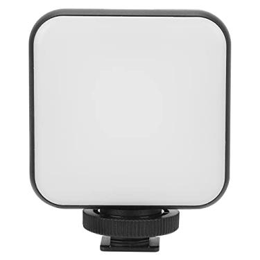 Imagem de Luz LED para selfie, operação simples Luz LED tipo selfie portátil com base de sapato frio para maquiagem Fotos Vídeos para reunião ao vivo