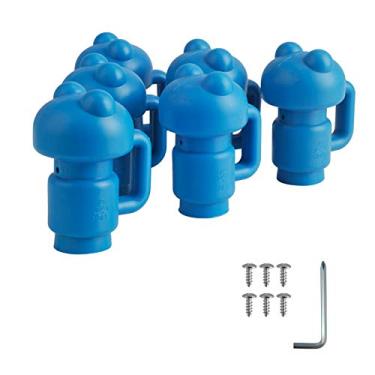 Imagem de Ziziland – Boné de 3,17 cm de diâmetro com compartimento de trampolim para gancho de rede, 6 peças, azul