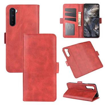 Imagem de For OnePlus Nord Dual-side Magnetic Buckle Horizontal Flip Leather Case with Holder & Card Slots & Wallet