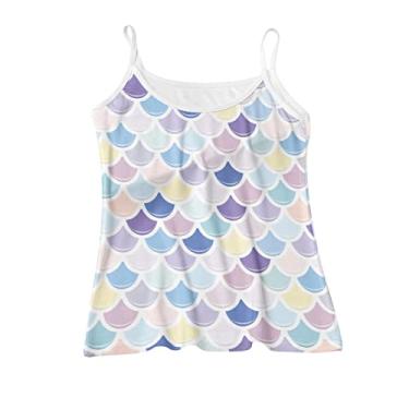 Imagem de Camiseta infantil meninas casual estampa de cartton colete sem mangas regata cropped tops para crianças meninas (azul, 2-3 anos)