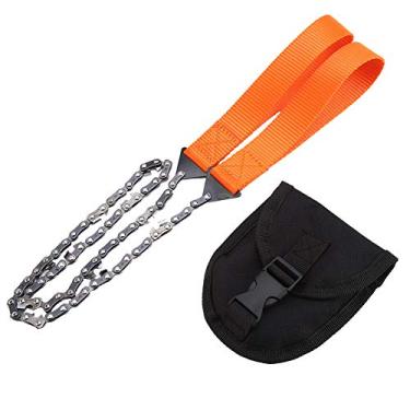 Imagem de Motosserra de bolso com cabo Paracord, equipamento port¨¢til de sobreviv¨ºncia ao ar livre serra manual dobr¨¢vel, corte r¨¢pido de madeira e ¨¢rvores, Equipamento de mochila Motosserra bolso Serra fi