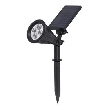 Imagem de Kit 4 Luminária Luz Solar Jardim Spot Grama Iluminação Led - Gashop