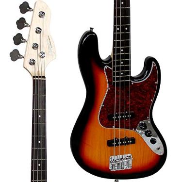 Imagem de Contrabaixo Elétrico JAZZ BASS 4 Cordas GB 100 Sunburst/ Turtle GIANNINI