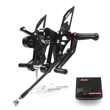 Imagem de Arashi (Versão 2.0) Traseiros ajustáveis para Yamaha MT09 FZ09 2014-2020 (QS incluído) / FJ09 14-20 / XSR900 2014-2021 Acessórios de motocicleta Pedais Descanso de pé Conjunto traseiro MT FZ FJ 09 Preto