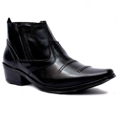 Imagem de Bota Country Cla-Clê Masculina Couro Cano Curto Confortável
