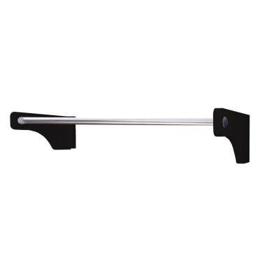 Imagem de Cabideiro De Parede 80Cm Arara Camiseiro Calceiro Preto Laca