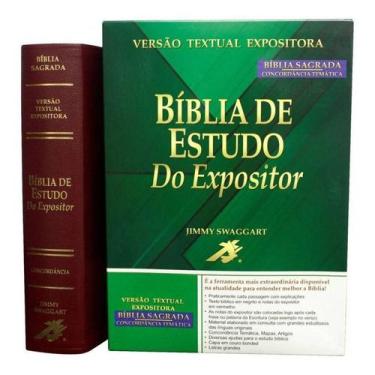 Imagem de Bíblia De Estudo Do Expositor   Sbb  Jimmy Swaggart  Capa Luxo Vinho
