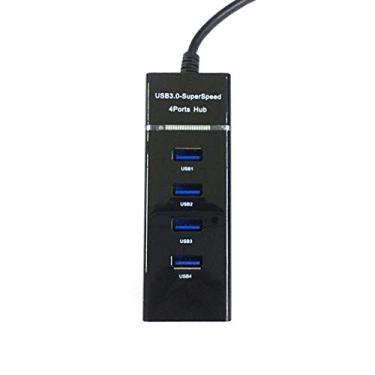 Imagem de 4 portas hub USB de alta velocidade USB3.0 hub adaptador divisor de extensão para laptop