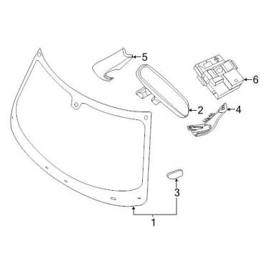 Imagem de Chrysler OEM Dodge Capa para espelho retrovisor interior 05182349AD Imagem 5