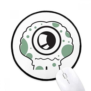 Imagem de DIYthinker Universo e alienígena manchado alienígena mouse pad desktop escritório tapete redondo para computador