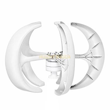 Imagem de Gerador de turbina eólica de eixo vertical pequeno para casa 2500W 12V 24V 48V com moinho de vento de baixo ruído MPPT para jardim agrícola,12v