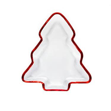 Imagem de Godinger Holiday Appetizer, Dessert, Candy Tray, Christmas Tree, 7 Inches