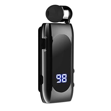 Imagem de K55 fone de ouvido comercial sem fio BT5.2 fone de ouvido retrátil fone de ouvido espovo para motorista espovo com clipe telescópico no fone de ouvido estéreo com microfone