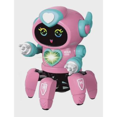 Imagem de Brinquedo Robô Dançarino bot robot rosa com som E luzes 3D