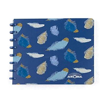 Imagem de Caderno de Discos Atoma Plumes Azul A5-14.8x21