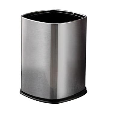 Imagem de Lixeira de Aço Inoxidável, Lixeira de Aço Inoxidável de Grande Capacidade Sem Tampa 12L para Coleta de Lixo de Restaurante