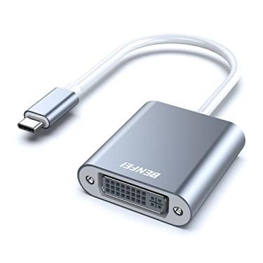 Imagem de BENFEI Adaptador USB C para DVI, adaptador tipo C para DVI [compatível com Thunderbolt 3] para MacBook Pro 2018/2017, MacBook Air/iPad Pro 2018, Samsung Galaxy S10/S9, Surface Book 2 e mais - cinza