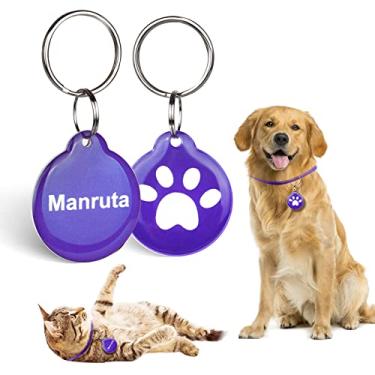 Imagem de Manruta Etiqueta de substituição para coleira de microchip RFID, pacote com 2 para gatos e cães, uso para porta inteligente de animais de estimação e alimentador de 2,9 cm de diâmetro à prova d'água