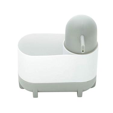 Imagem de Porta sabão líquido c/suporte p/esponja de plástico 16x19x7cm