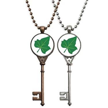 Imagem de OFFbb-USA Colar com pingente de folha de bétula, desenho artístico, decoração para casais