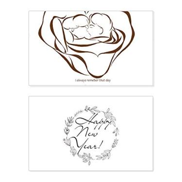 Imagem de Rose Love Valentine Sketch Fuying Painting New Year Festival Greeting Card Bless Message Gift