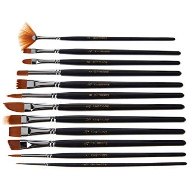 Imagem de kit 12 Pincel Profissionais Pintura Óleo, Acrílica, Aquarela