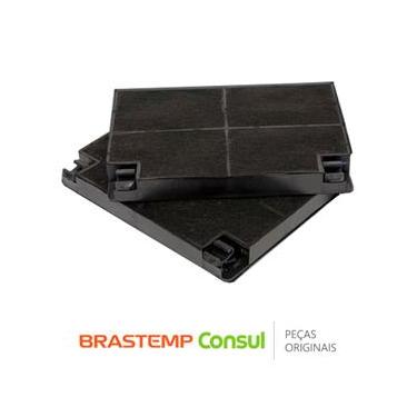 Imagem de Conjunto Filtro de Ar Carvão Ativado (02 Filtros) Coifa / Depurador de Ar Brastemp BAG60A BAG80A