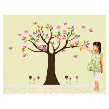Imagem de Adesivo Decorativo Árvore Colorida Infantil Decoraçã Lavável - Casa Mi