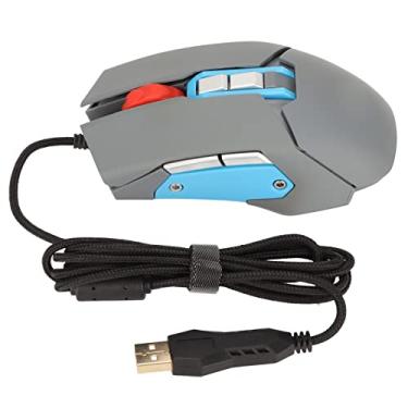 Imagem de Heayzoki Mouse Ergonômico para Jogos de Voz para Computador, 3 Níveis DPI e 9 Botões de Programação Macro Mouse Gamer Com Fio de Alto Desempenho para PC, Desktop, Notebook e para Mac
