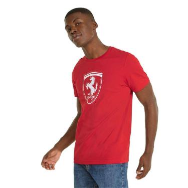 Imagem de Camiseta Puma Scuderia Ferrari Race Tonal Big Shield Masculino - Vermelho
