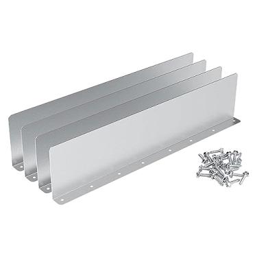 Imagem de Protetores de Respingos de de 4 Peças com 32 Parafusos Protetor de água Desviador de Telhado de Alumínio