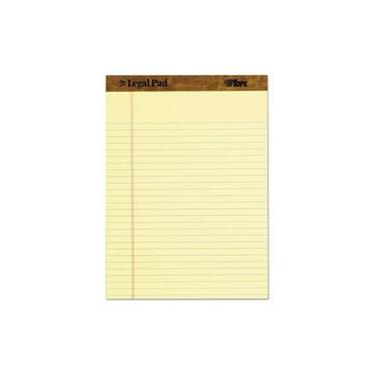 Imagem de Tops 75327 21,5 cm The Legal Pad Perforated Canary Wide Ruled Pacote com 3