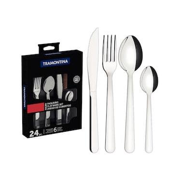 Imagem de Faqueiro 24 Peças Tramontina Malibu em Aço Inox com Alto Brilho