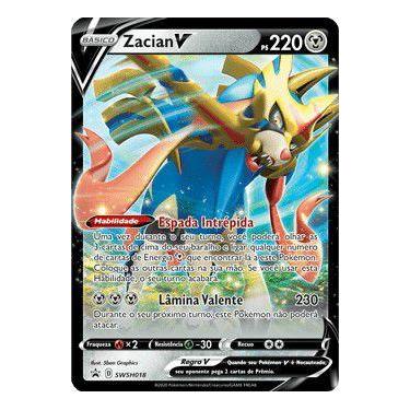 Box Pokémon Cards Zacian V Brilhante Coleção Especial 32199 - Copag em  Promoção na Americanas