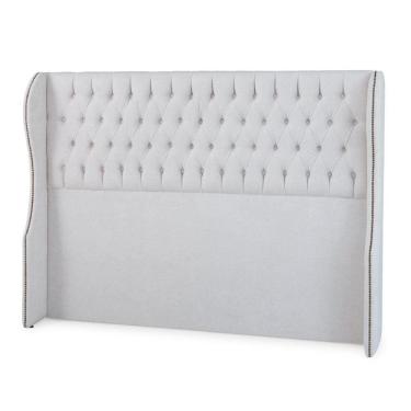 Imagem de Cabeceira Sevilha Queen Madeira Maciça Boucle Areia