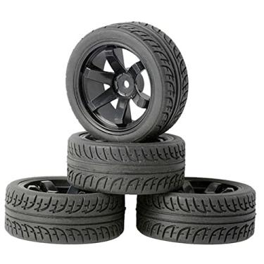 Imagem de Newmind Pneus de carro RC 1/16 1/12 1/14 Roda de atualização de modificação para Wltoys 124019 Off Road, preto