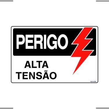 Imagem de Placa De Sinalização Perigo Alta Tensão 30x20 Ekomunike - S-217 F9e